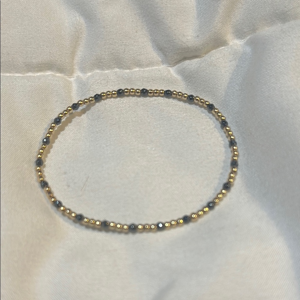 Enewton Elegant Gold and Black Beaded Bracelet